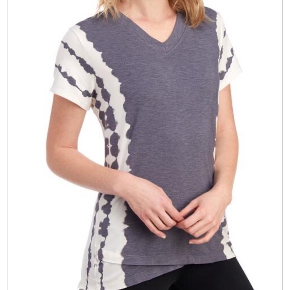 Halcyon tie dye asymmetrical hem tee T014 - Picture 3 of 8